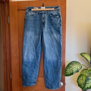 Universal Thread Women's Distressed Baggy Blue Jeans